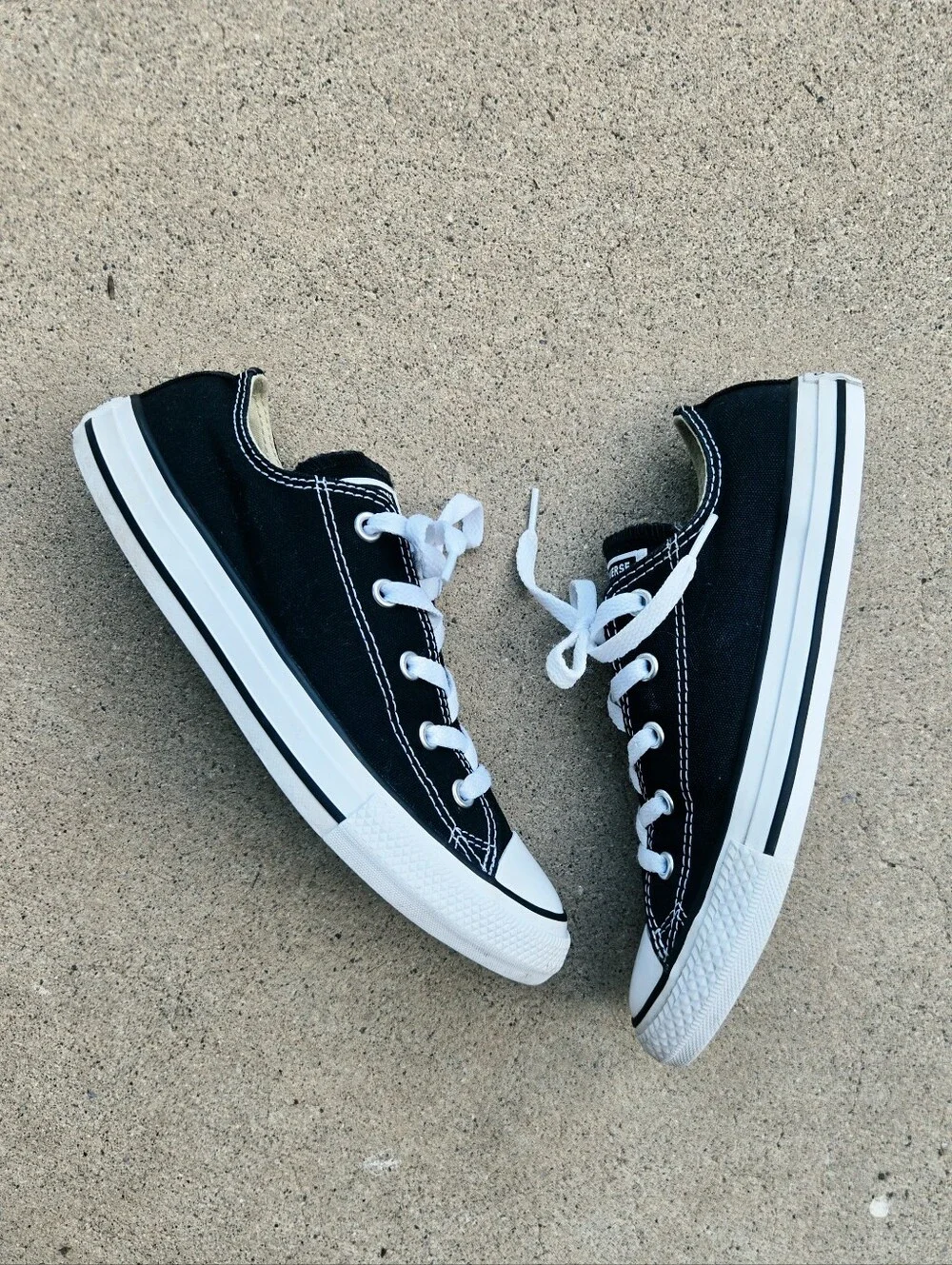 Converse All Star Chuck Taylor Low Top Sneakers Black Kids sz 3